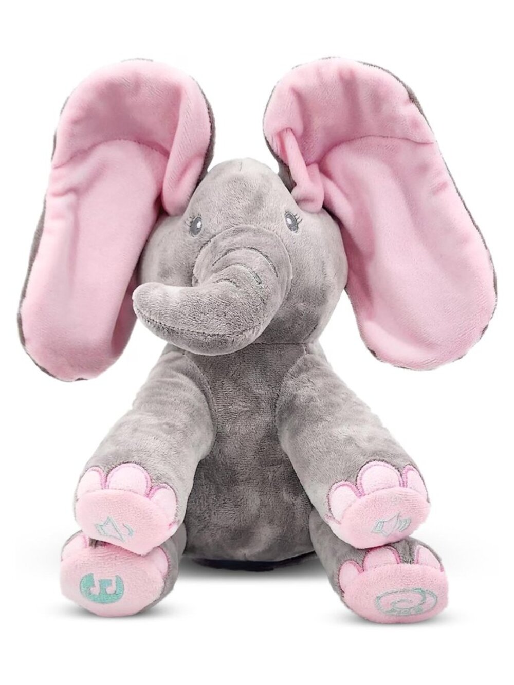 Dimple Kaia Peek-A-Boo Elephant Interactive Singing Plush Toy Moving Ears